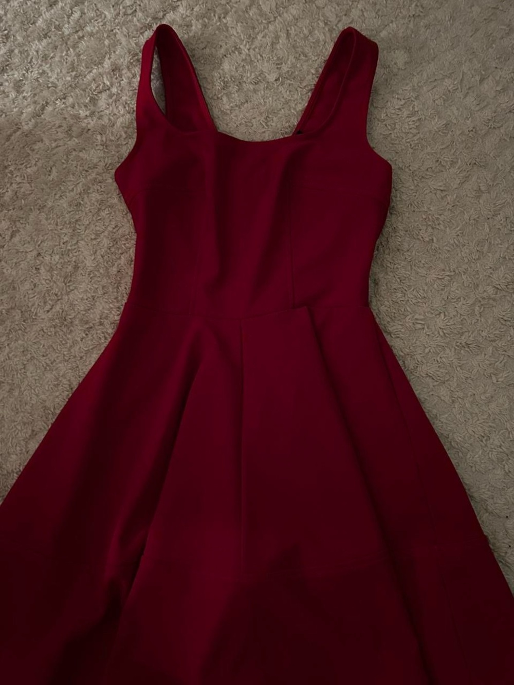 Lulu's Deep Red Sleeveless Fit-and-Flare Mini Dress